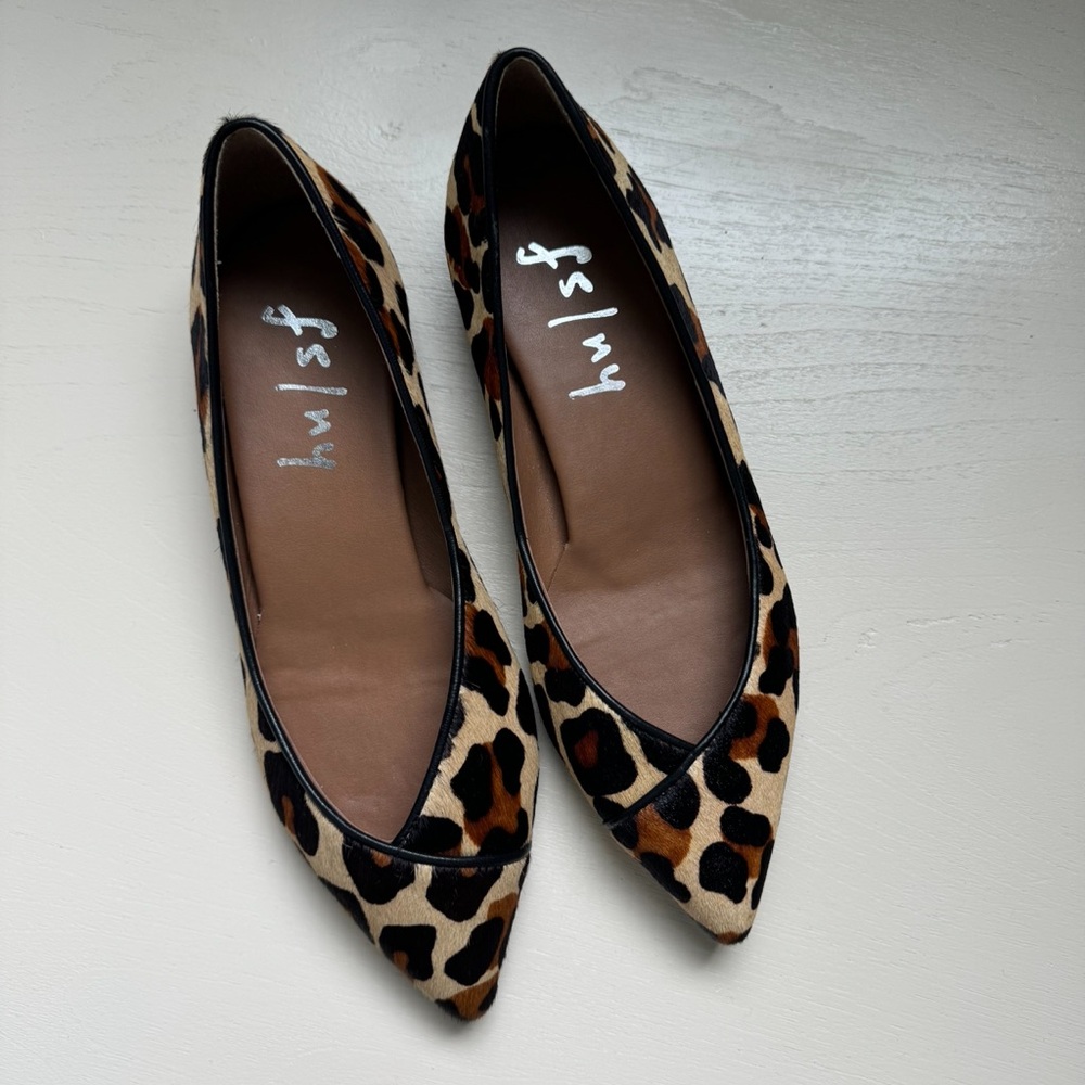 French Sole/NY Peppy Animal Print Calf Hair Flats - Picture 5 of 16